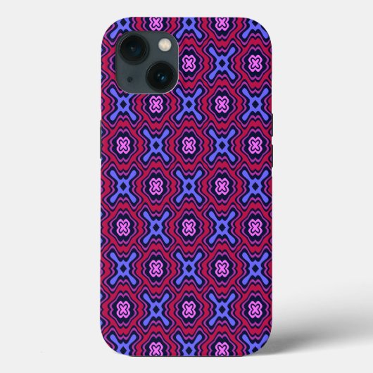 ピンクとBlの幾何学的鮮やかアラベスク模様 Case-Mate iPhoneケース (裏面)