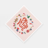 ピンクどのようなおもしろいクリスマス誕生日テーブルデコール スタンダードランチョンナプキン (角)