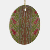 ピンクによってはアールヌーボーの表紙のオーナメントが開花します セラミックオーナメント (右)