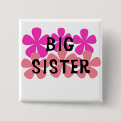 ピンクによっては姉のTシャツおよびギフトが開花します 缶バッジ (正面)