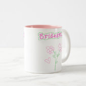 ピンクによっては新婦付添人が開花します ツートーンマグカップ (正面右)