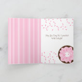 ピンクによって振りかけられるドーナツ カード (内部)