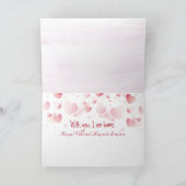 ピンクにバレンタインハート付きコーヒー シーズンカード (内部)