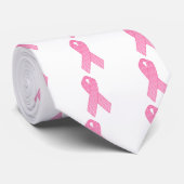 ピンクにリボンの繰り返すこと ネクタイ (ロール)