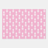 ピンクに可愛いパイナップル柄 ラッピングペーパーシート (正面2)