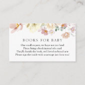 ピンクに咲く花の本ベビー エンクロージャーカード (正面)