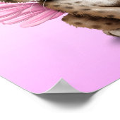 ピンクに妖精の翼を持つかわいいチートカブ ポスター (角)