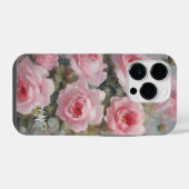 ピンクに彩られたバラ iPhoneケース (裏面横)