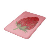 ピンクに熟した赤いちご図解入りの、写真付きの バスマット (アングル)