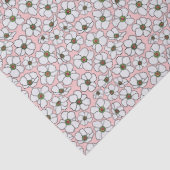ピンクに白い野の花 薄葉紙 (詳細)