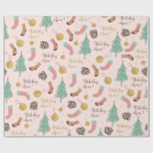 ピンクに華やかさをプラス ラッピングペーパー (フラット)