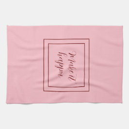 ピンクに輝かせる キッチンタオル