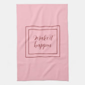 ピンクに輝かせる キッチンタオル (縦)