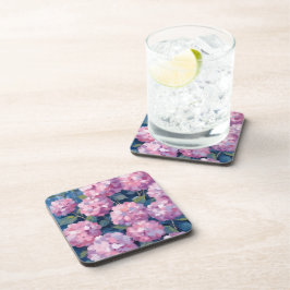 ピンクのあじさいの花 コースター
