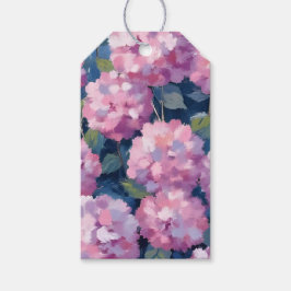 ピンクのあじさいの花 フローラル ギフトタグ