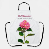 ピンクのあじさいピンク最高ののフローラママ エプロン (正面)