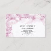 ピンクのあじさい水彩花花屋 名刺 (正面)