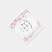 ピンクのあじさい花ベビーは醸造シャワー スタンダードカクテルナプキン (角)