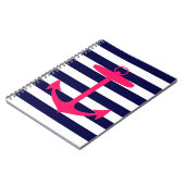 ピンクのいかりのシルエット ノートブック (左側)