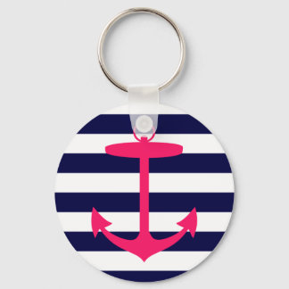 ピンクのいかりシルエット キーホルダー