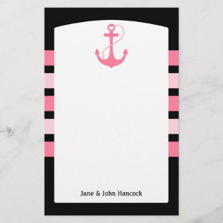 ピンクのいかり 便箋