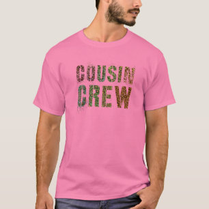 ピンクのいとこのクルーLEOPARD Print おもしろい Grammy Paw Tシャツ
