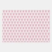 ピンクのうさぎパーティー ラッピングペーパーシート (正面)