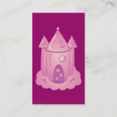 ピンクのおとぎ話の城の名刺 名刺 (裏面)