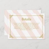 ピンクのおとぎ話の明細カード エンクロージャーカード (正面/裏面)