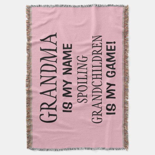 ピンクのおばあちゃんは私の名前を台無し孫 スローブランケット (正面縦)