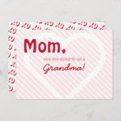 ピンクのおばあちゃんバレンタイン超音波妊娠が明らかに 案内状 (正面/裏面)