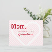 ピンクのおばあちゃんバレンタイン超音波妊娠が明らかに 案内状 (スタンド正面)