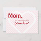 ピンクのおばあちゃんバレンタイン超音波妊娠が明らかに 案内状 (正面)