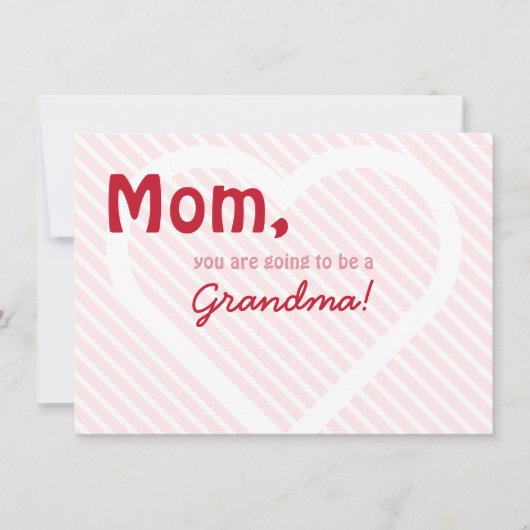 ピンクのおばあちゃんバレンタイン超音波妊娠が明らかに 案内状 (正面)