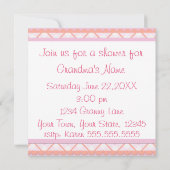 ピンクのおばあちゃん赤ちゃんシャワー 招待状 (裏面)