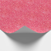 ピンクのおもしろいスパークルグリッターパターン ラッピングペーパー (角)