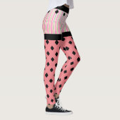 ピンクのおもしろいトレンディーショートルックレギンス レギンス (右)