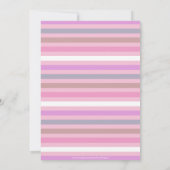 ピンクのおもしろいバンティング | 誕生日パーティーの招待 招待状 (裏面)