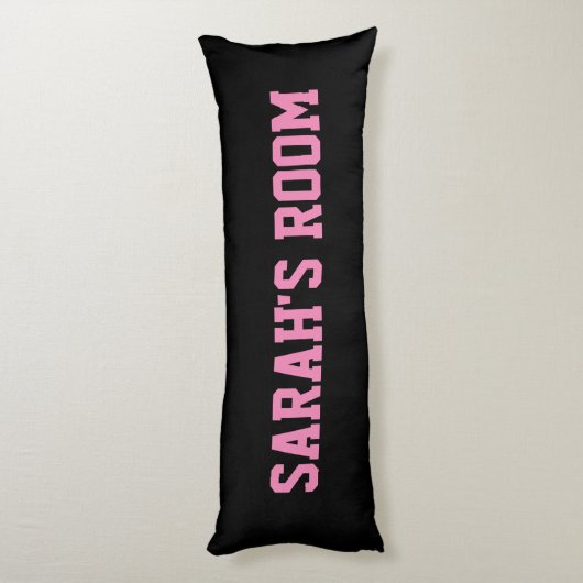 ピンクのおもしろい口ひげの女の寝室のベッドデコール ボディピロー (裏面 (縦))