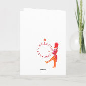 ピンクのおもしろい水色のナツクラッカーバレエ シーズンカード (裏面)