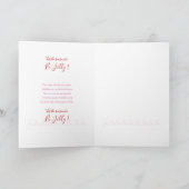 ピンクのおもしろい水色のナツクラッカーバレエ シーズンカード (内部)