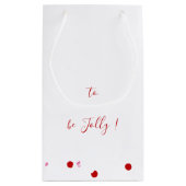 ピンクのおもしろい水色のナツクラッカーバレエ スモールペーパーバッグ (裏面)