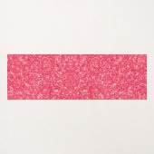 ピンクのおもしろい輝くグリッターパターン、彼女のための贈り物 ヨガマット (裏面(横))