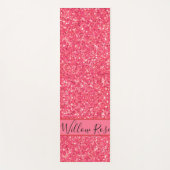 ピンクのおもしろい輝くグリッターパターン、彼女のための贈り物 ヨガマット (正面)