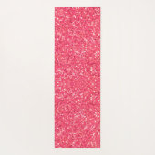 ピンクのおもしろい輝くグリッターパターン、彼女のための贈り物 ヨガマット (裏面)