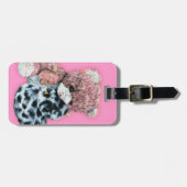 ピンクのおもちゃテディとアヒルの子供はラゲッジタグと名付けられた ラゲッジタグ (正面横)