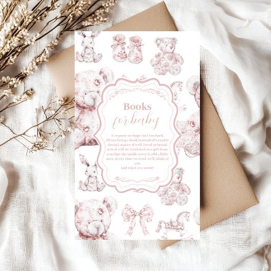 ピンクのおもちゃトイレデジュイ赤ちゃんシャワーブックベビー エンクロージャーカード