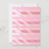 ピンクのおもちゃ人形スリーバースランバーバースデーパーティー 招待状 (裏面)