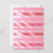 ピンクのおもちゃ人形スリーバースランバーバースデーパーティー 招待状 (裏面)