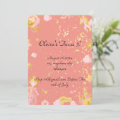 ピンクのお姫様の誕生日のお祝い 招待状 (スタンド正面)